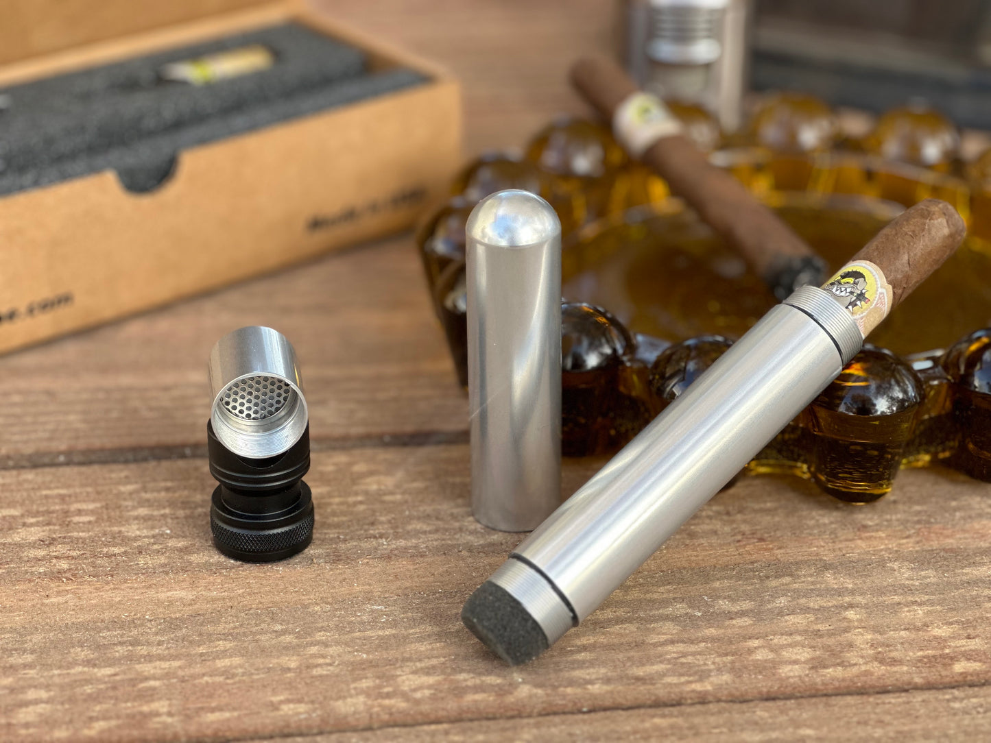 Titanium Colored Stogie Pipe