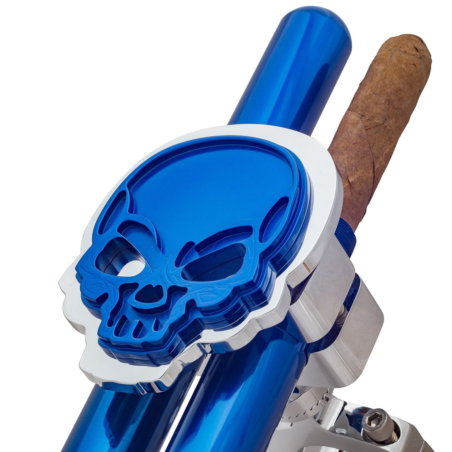 Stogie Pipe Mount Type - Polished Blue